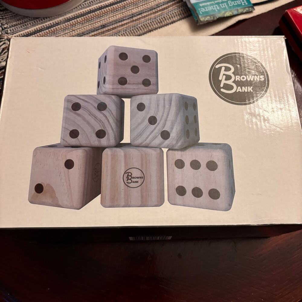 Giant Yardzee Yard Dice Backyard Game Wooden Dice